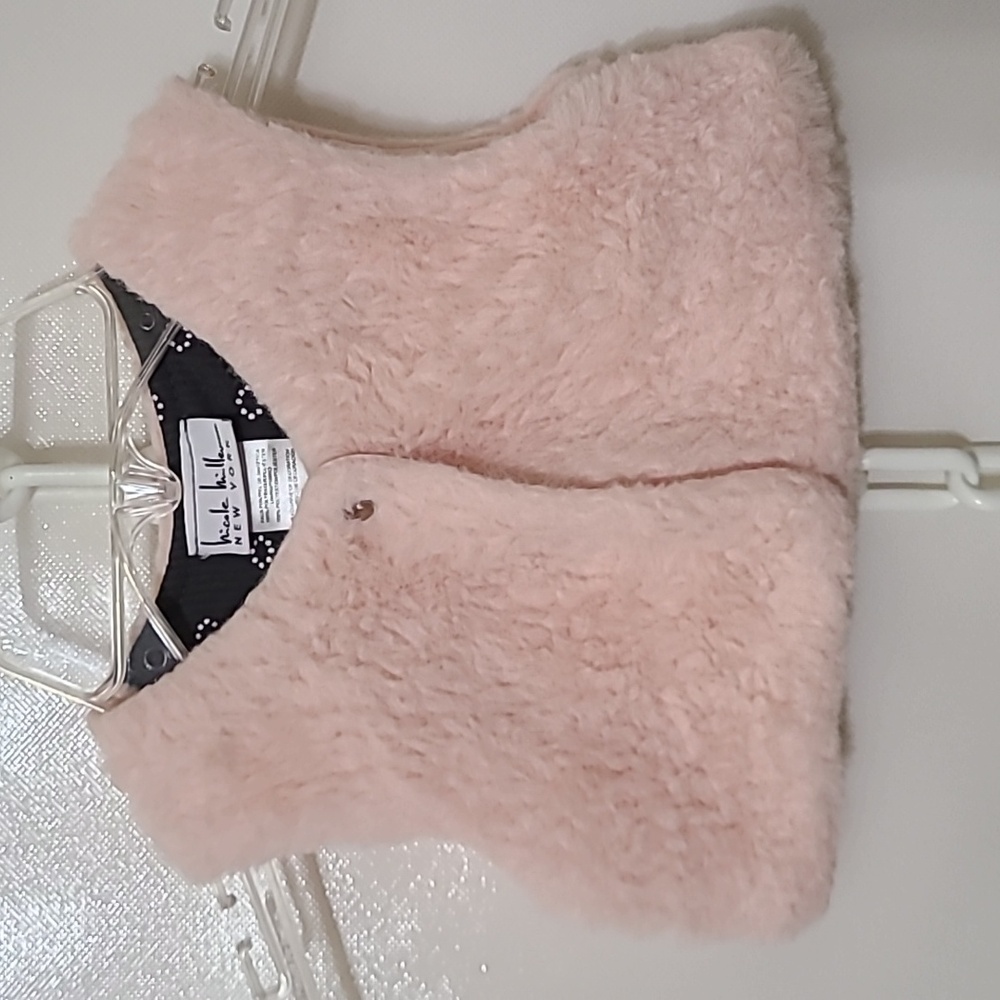 NICOLE MILLER Kids‎ Pink Faux Fur Lined Vest - Size 3/6M